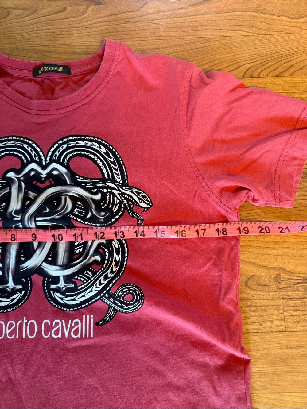 Roberto Cavalli Men’s Red Graphic Logo T-Shirt - Picture 7 of 9